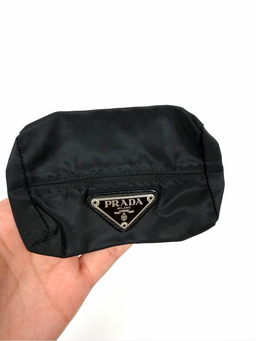 Authentic Prada Black Nylon Tissue Holder